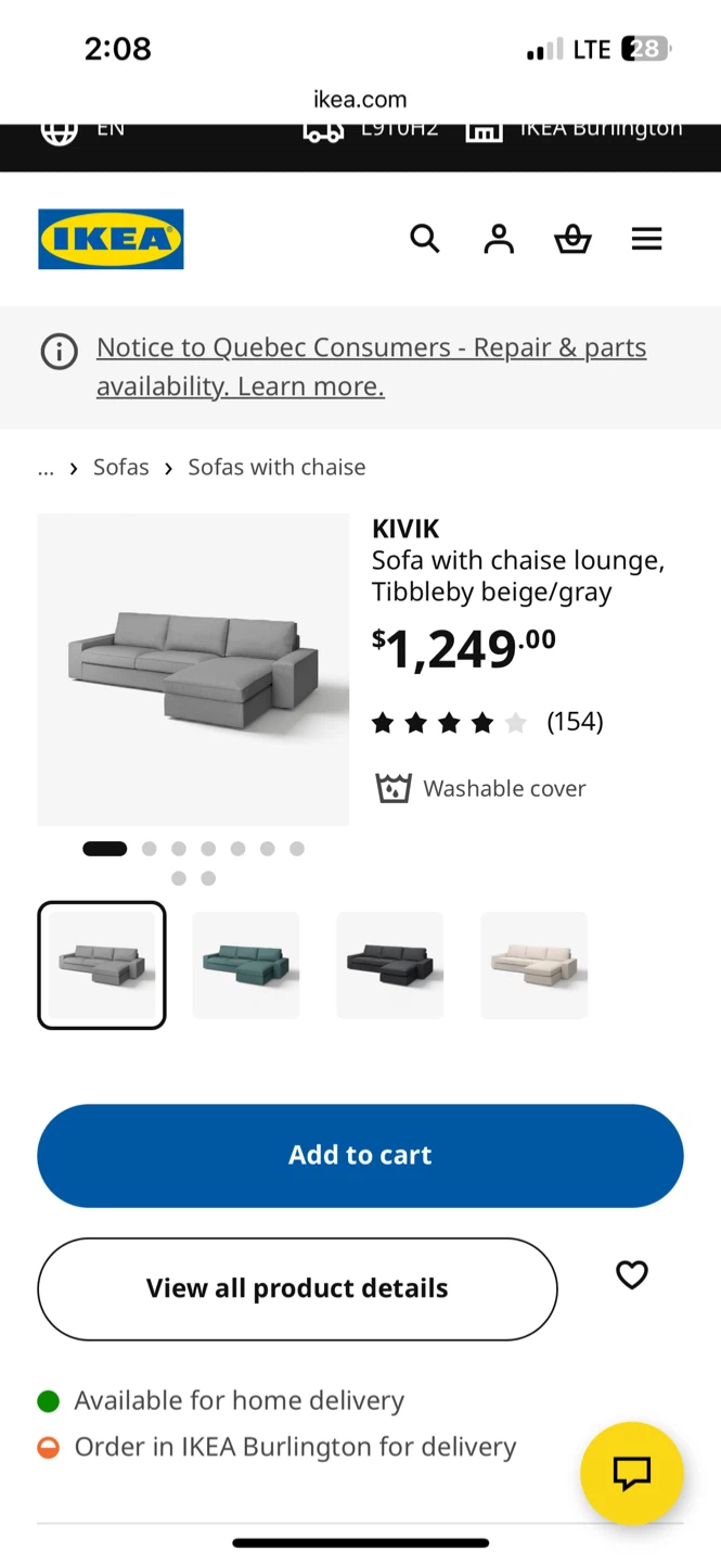 Sectional Sofa with Ottoman - photo 2