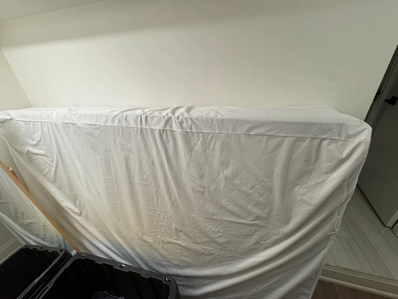 Ikea White full/ double Mattress with protector - photo 2