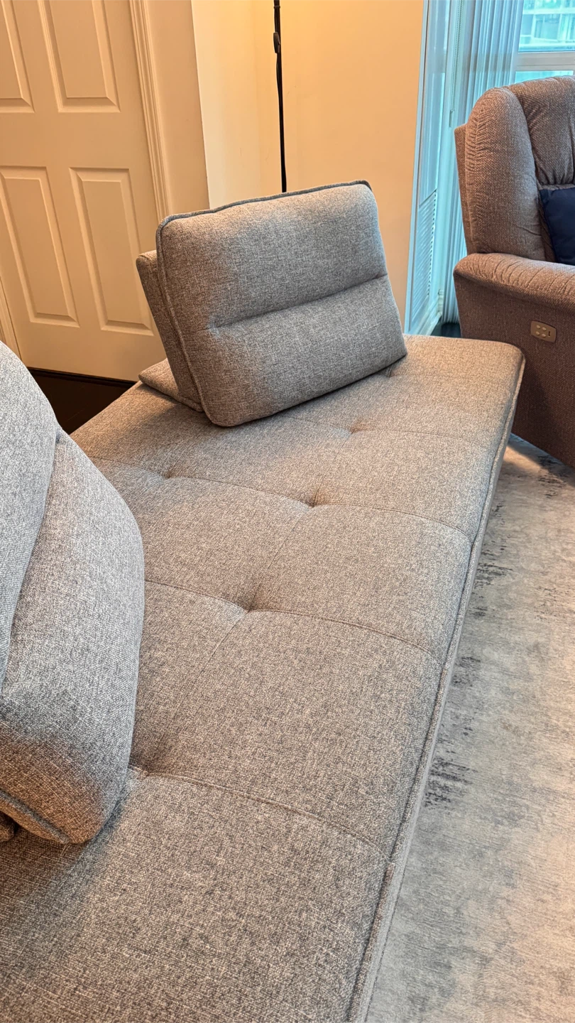 Grey couch with movable backrests - photo 2
