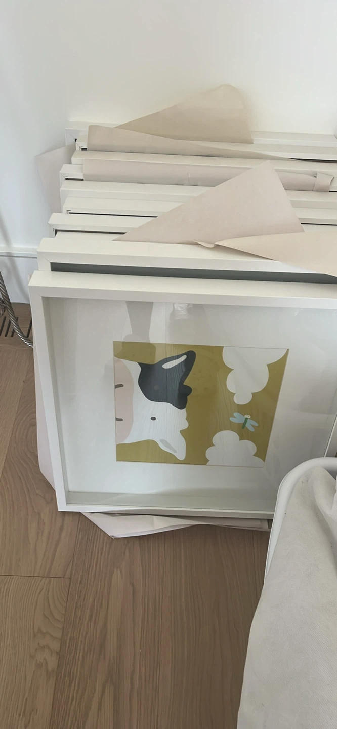 Set of 10 Framed Art Prints for Kids Room