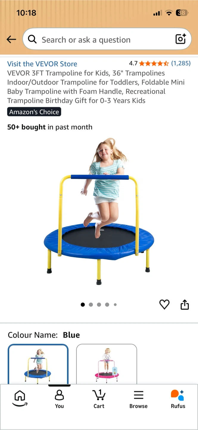 VEVOR 3FT Trampoline for Kids - photo 2