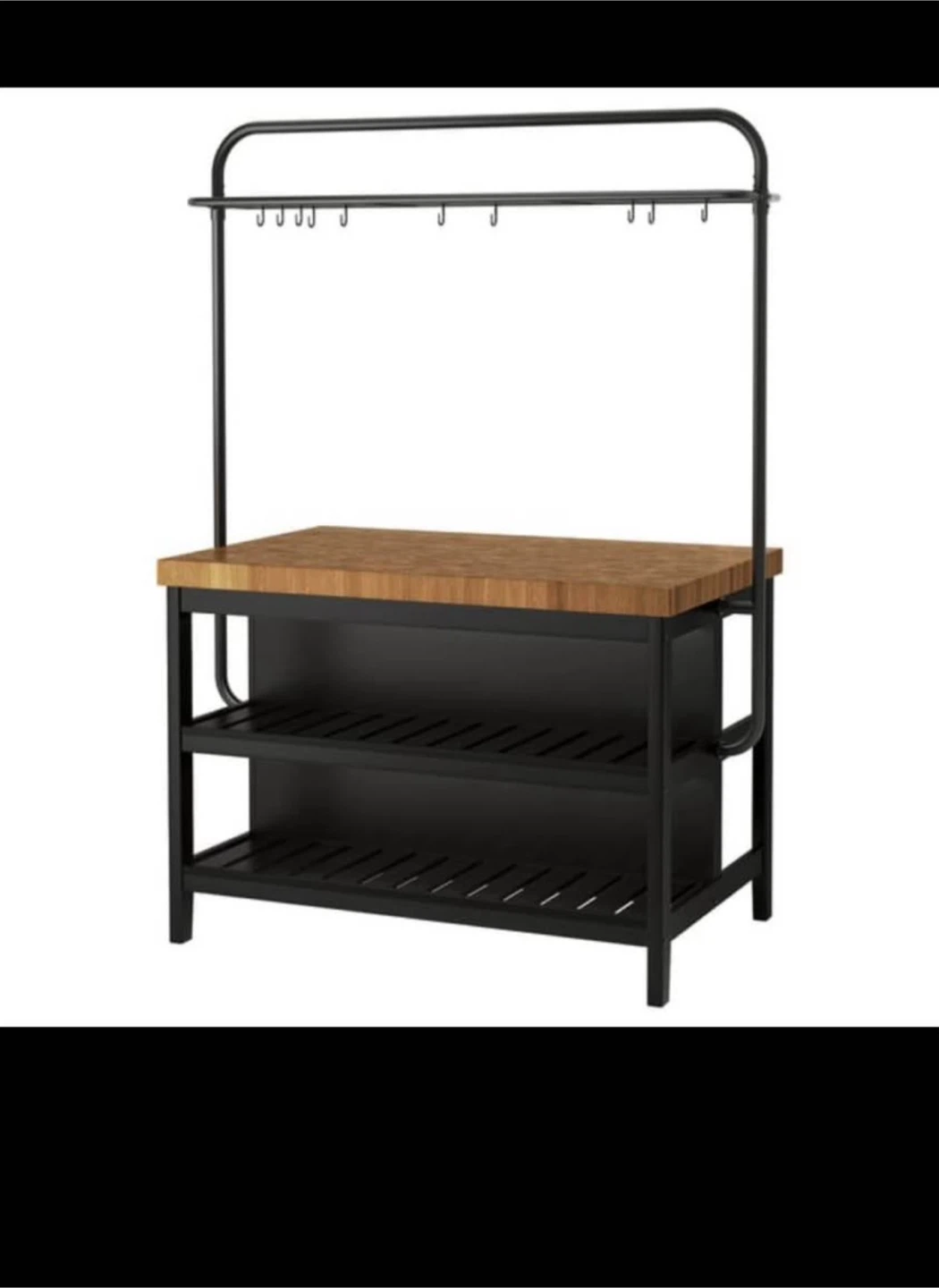 Kitchen island rack