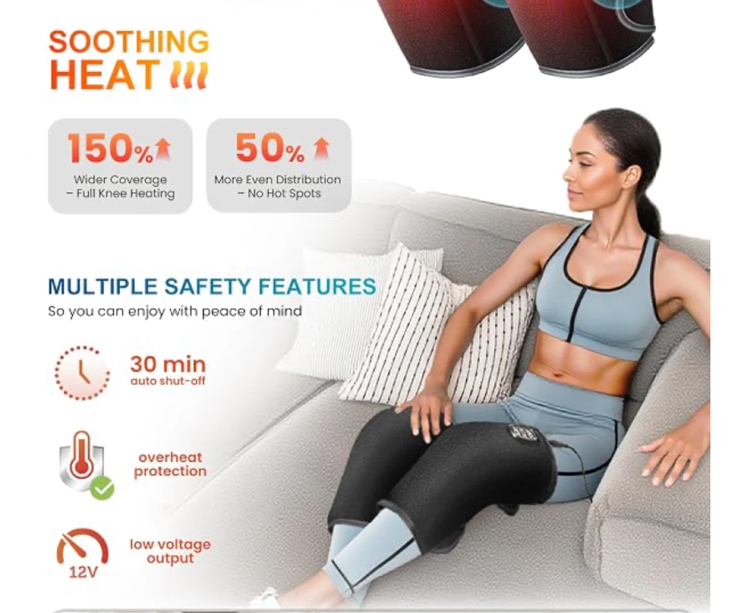 COMFIER Heated Knee Massager with Vibration - photo 3