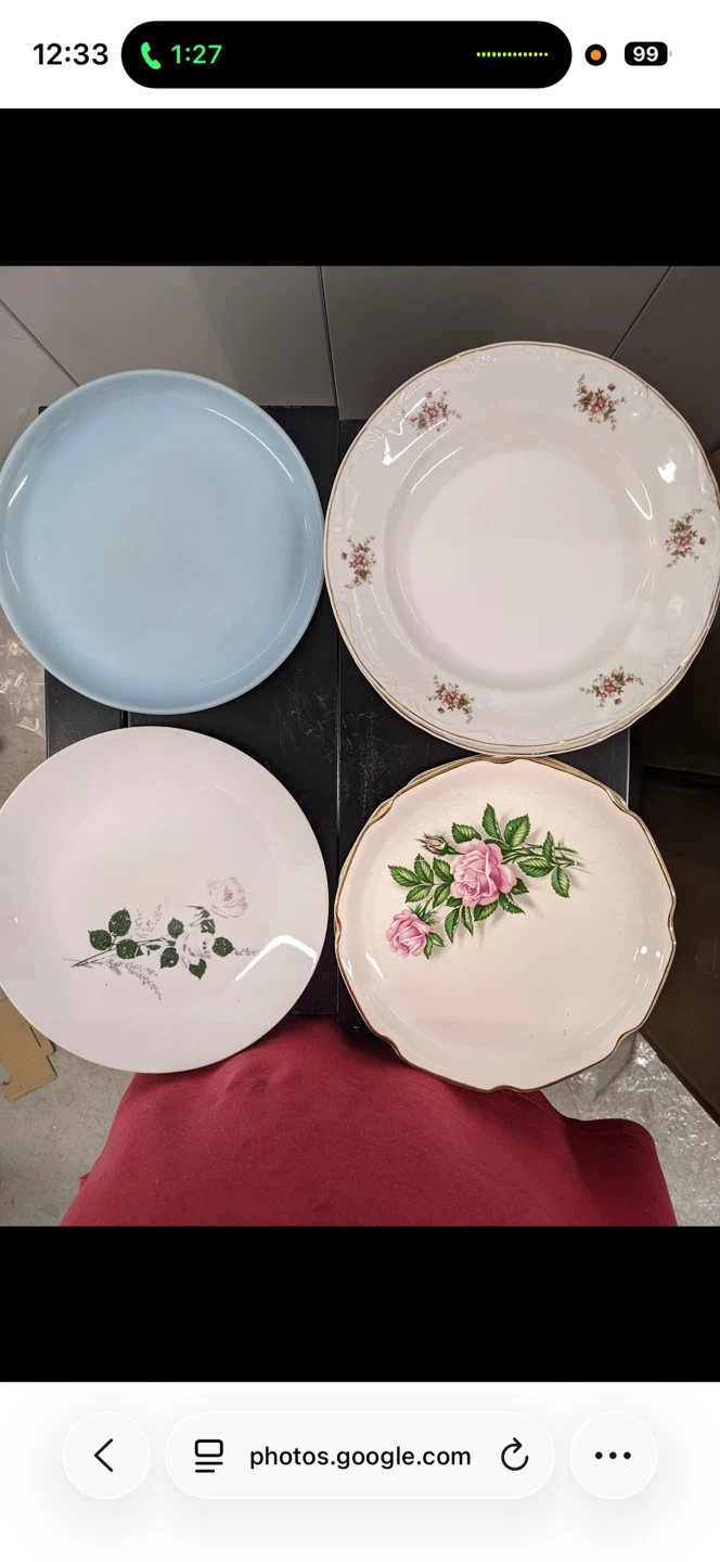 Assorted Vintage Floral Plates - photo 2