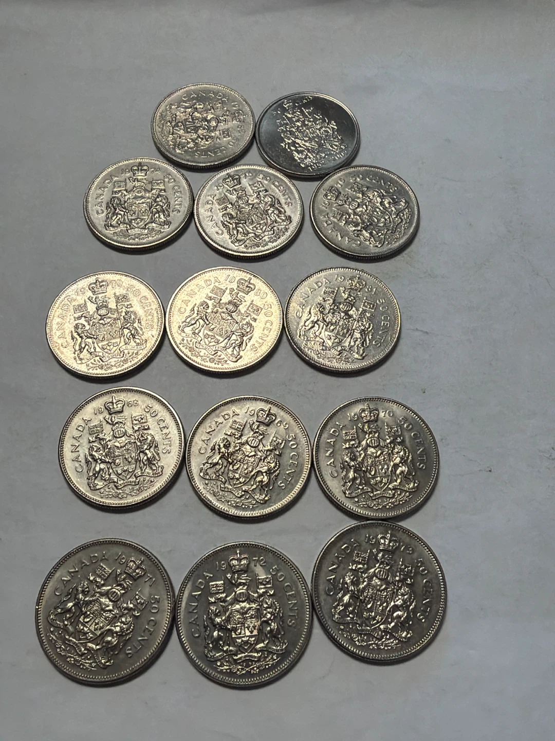Collection of Canadian 50 Cent Coins