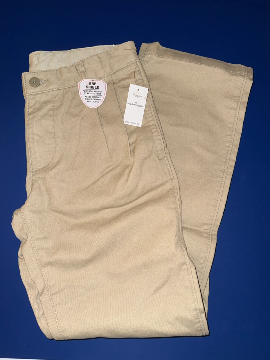 Brand New Gap Shield Khakis Uniform Pants Size 14