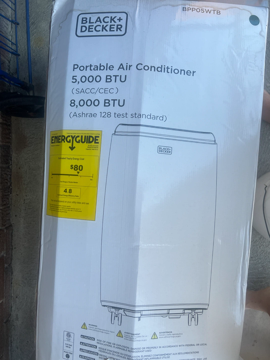 BLACK+DECKER Portable A/C 8,000 BTU