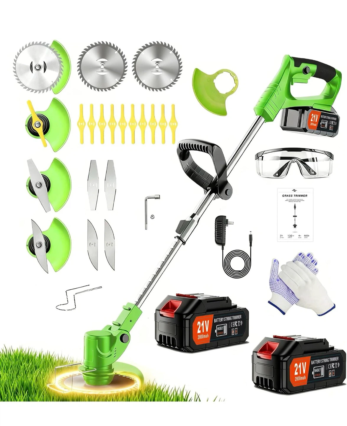 Cordless Weed Wacker 3-in-1 Stringless  Trimmer/Edger/Grass - photo 2