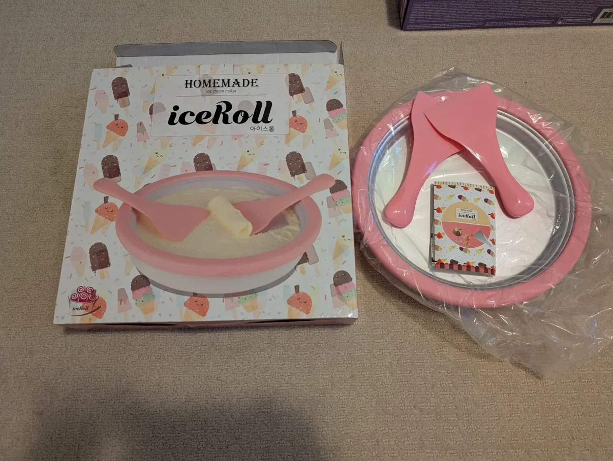Homemade iceRoll Ice Cream Maker