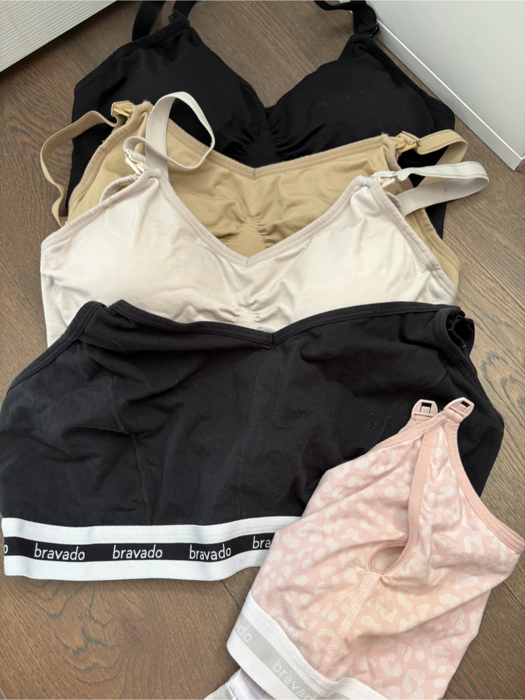 Maternity Nursing Bra Bundle Size L - Set of 4 plus 1 clipon