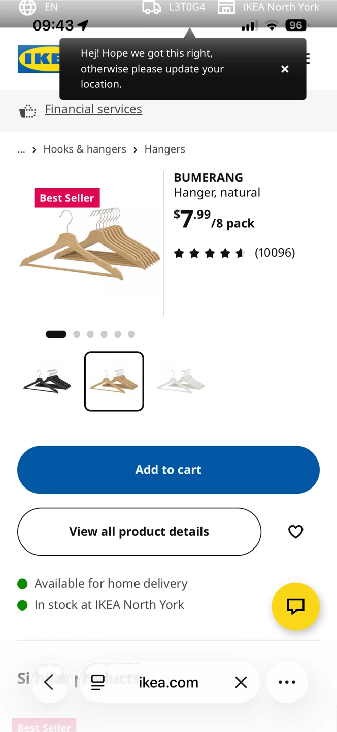 IKEA wooden coat hangers