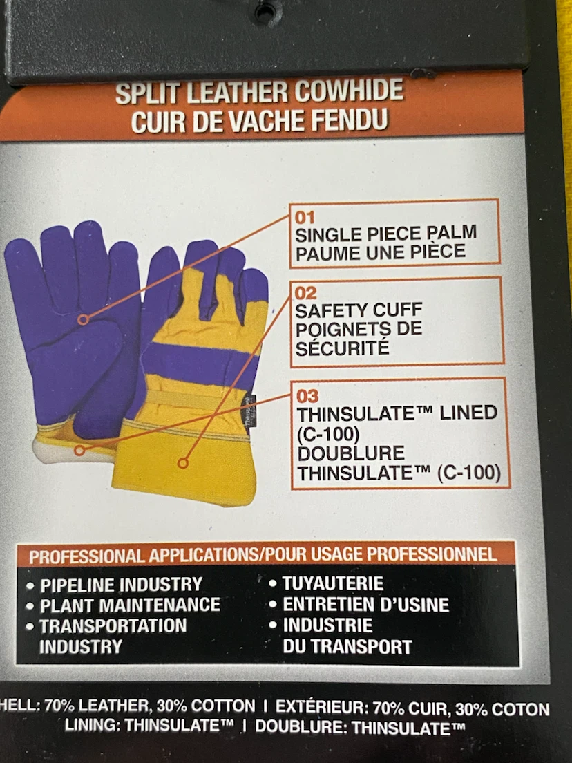 NEW! “Bob Dale” Work Gloves with Thinsulate Lining - X2L - photo 4