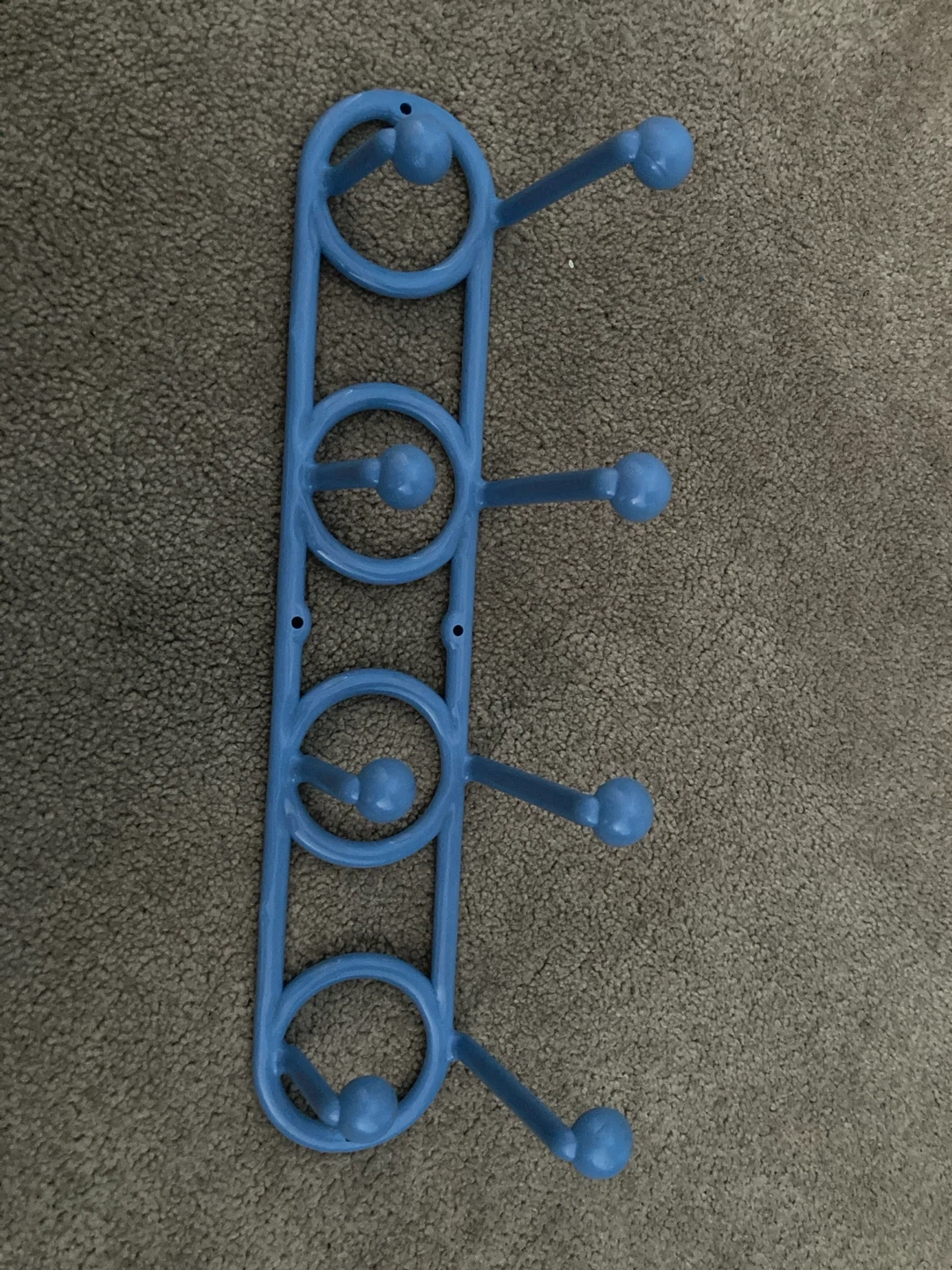 Blue Plastic Wall Hook Rack - photo 3