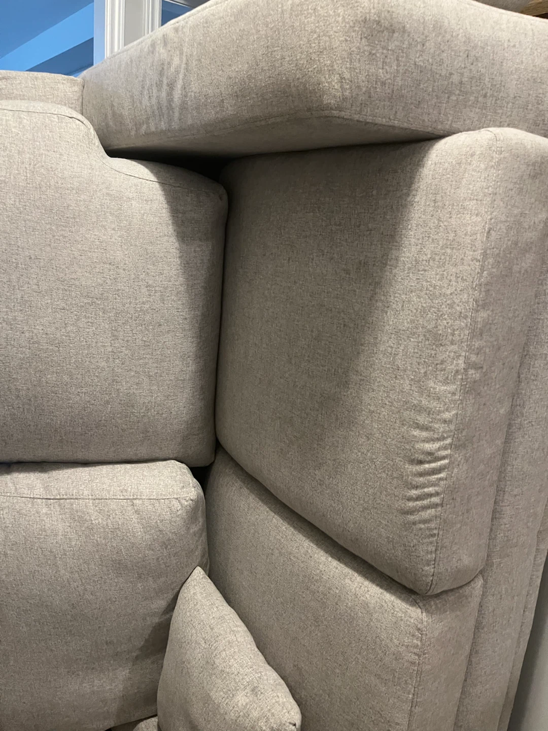 Light Beige Fabric Sofa Couch Cushion Set - photo 4
