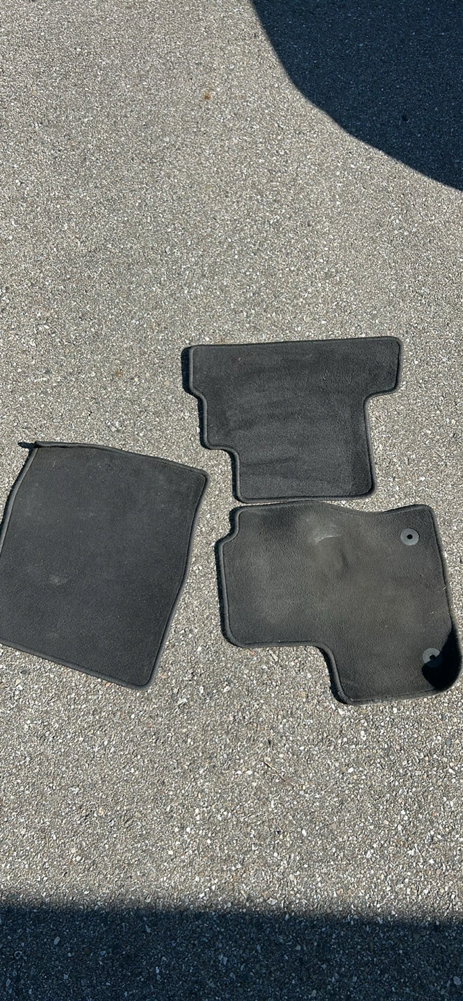 Set of 3 Black Car Floor Mats