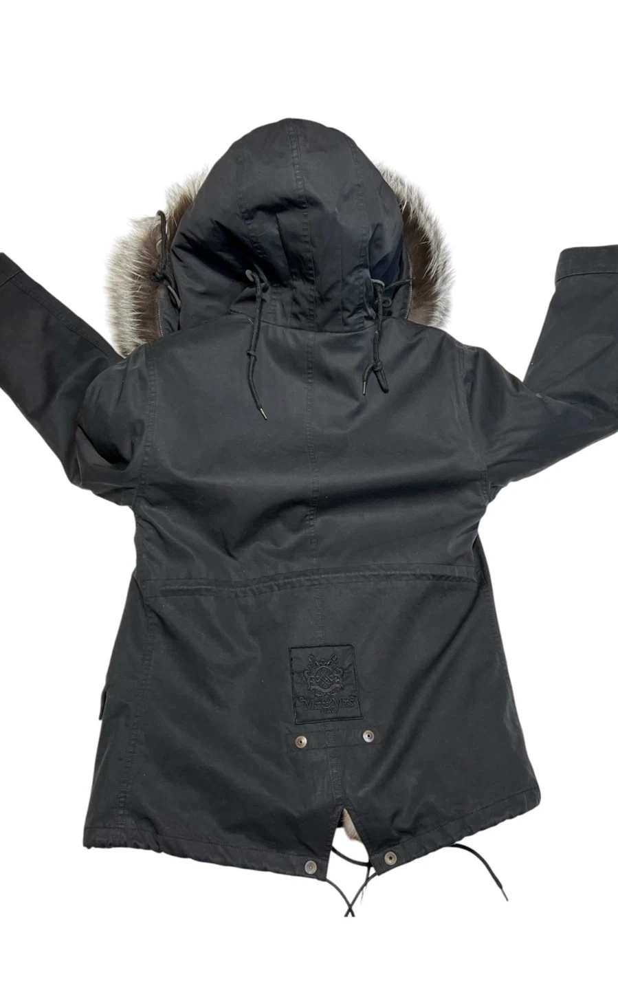 Mr&Mrs Italy Black Fur Trimmed Parka Jacket - photo 4