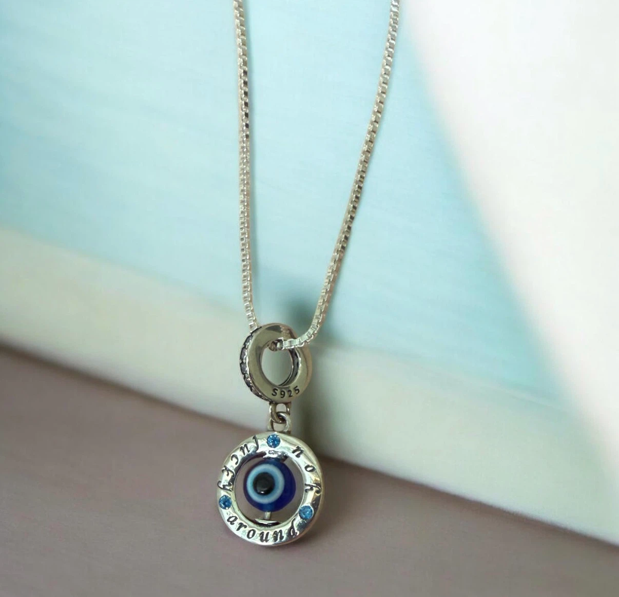 Sterling Silver Evil Eye Necklace