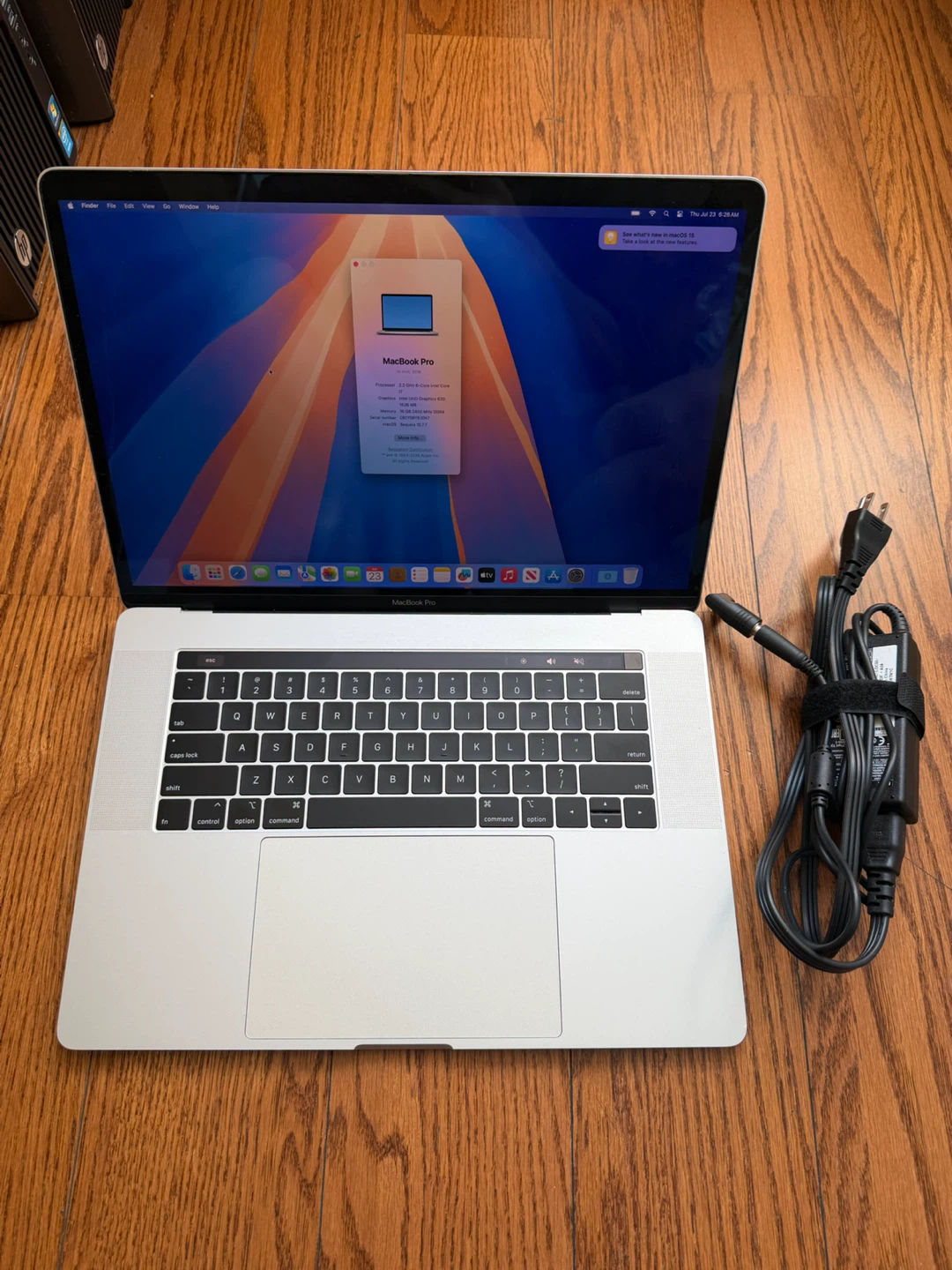 2018 MacBook Pro 15 inch 16GB RAM 512GB SSD Battery Normal