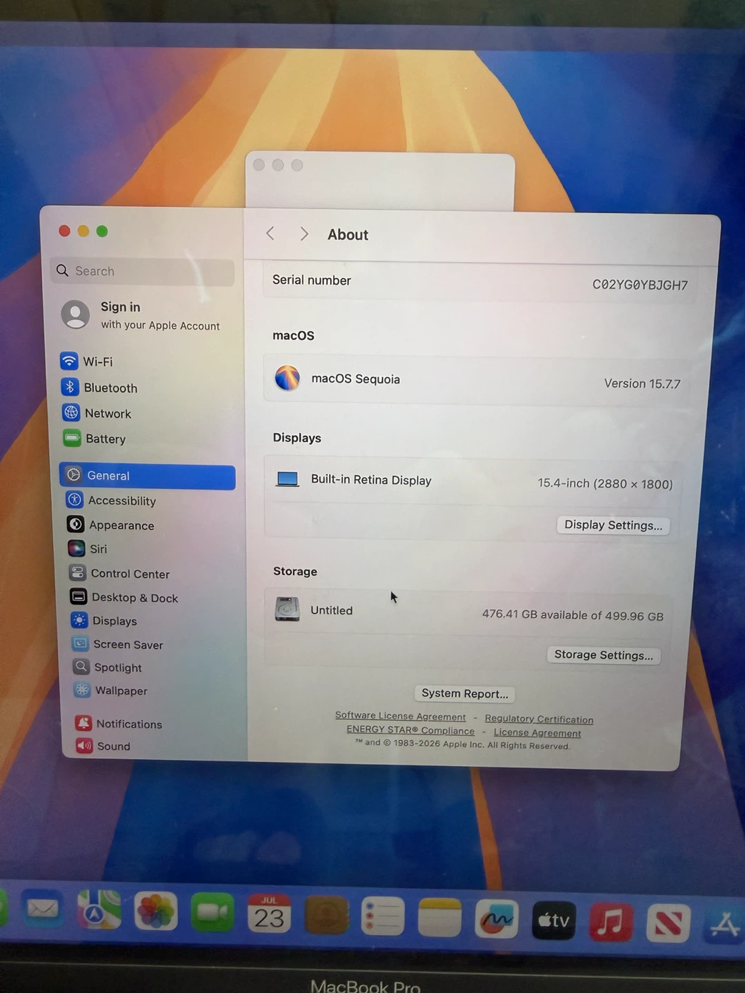 2018 MacBook Pro 15 inch 16GB RAM 512GB SSD Battery Normal - photo 3