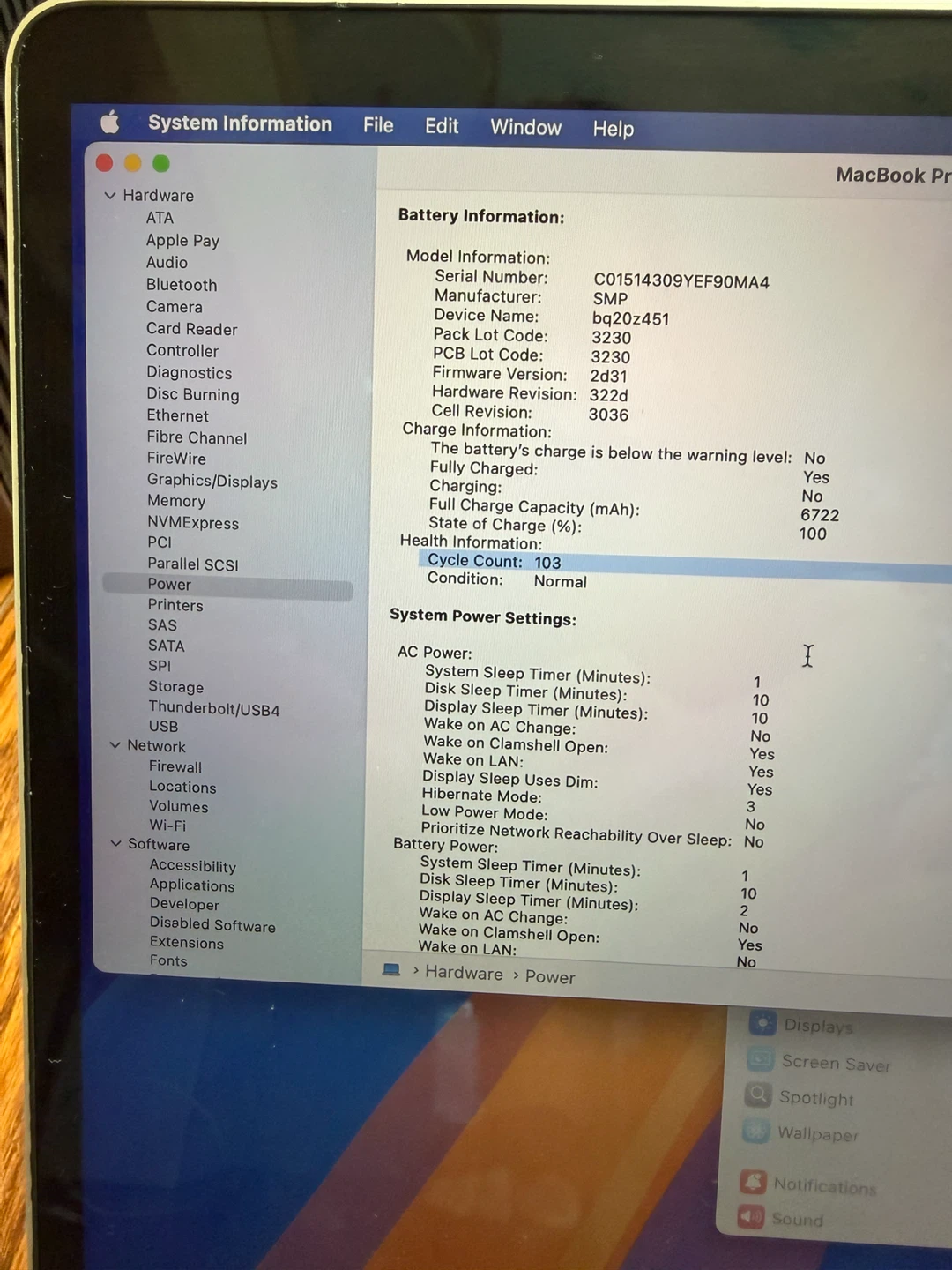 2018 MacBook Pro 15 inch 16GB RAM 512GB SSD Battery Normal - photo 4