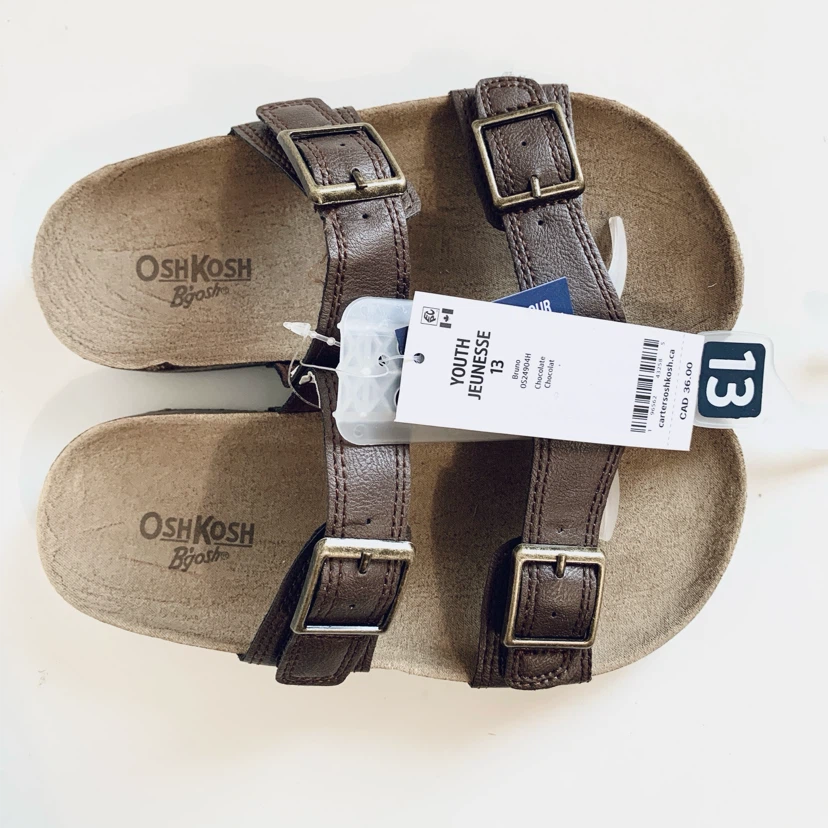 Kids 2-Strap Sandals Boys Size 10, 11, 13 Adjustable Buckles NEW - photo 5
