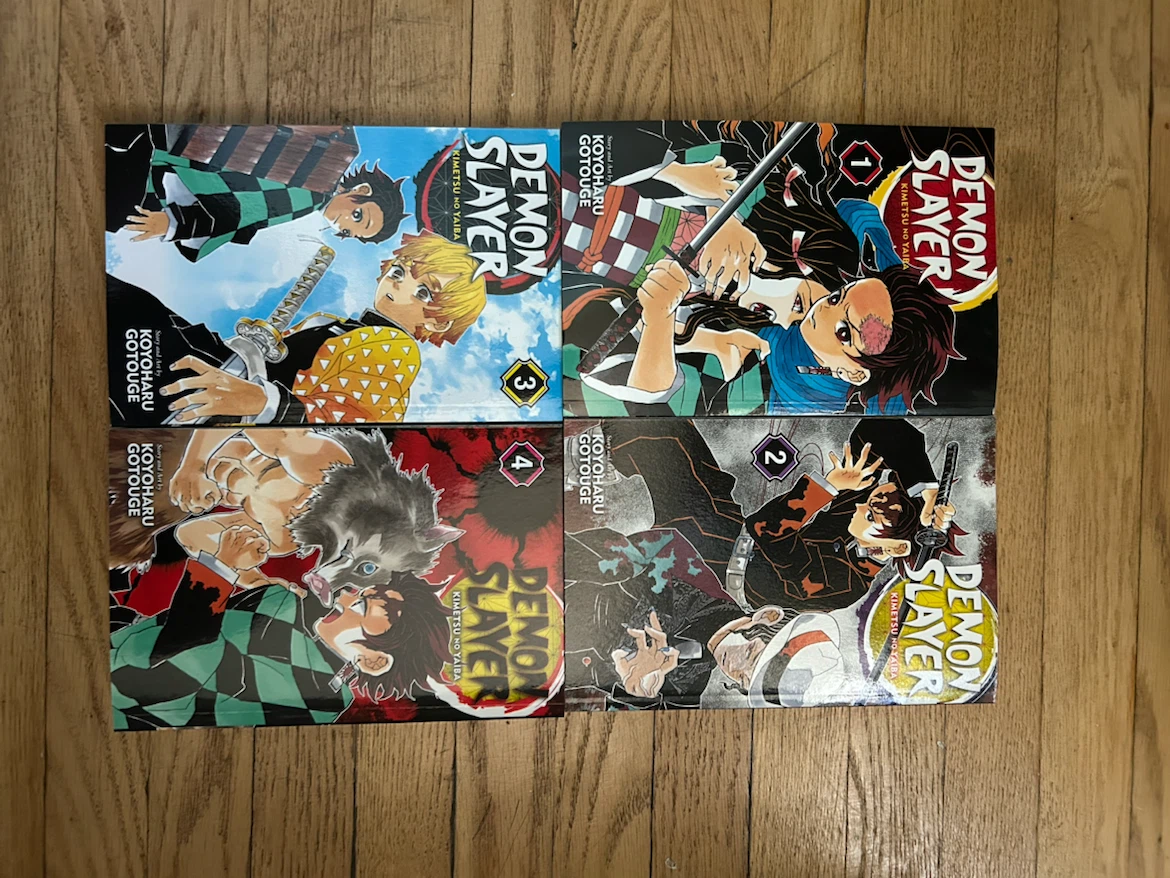 Demon Slayer: Kimetsu no Yaiba Manga Volumes 1-4