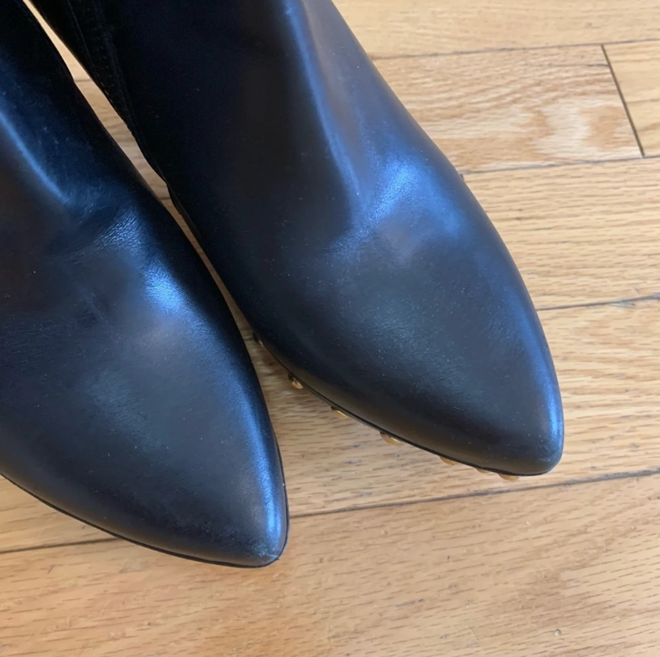 Miu Miu Black‎ Heeled Boots with Chunky Heel  Studded Detailing - photo 5