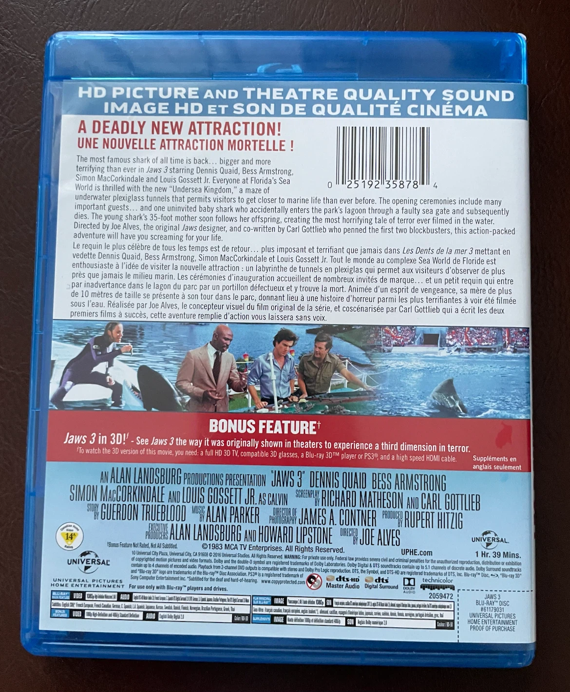 Jaws 3 Blu Ray - photo 2