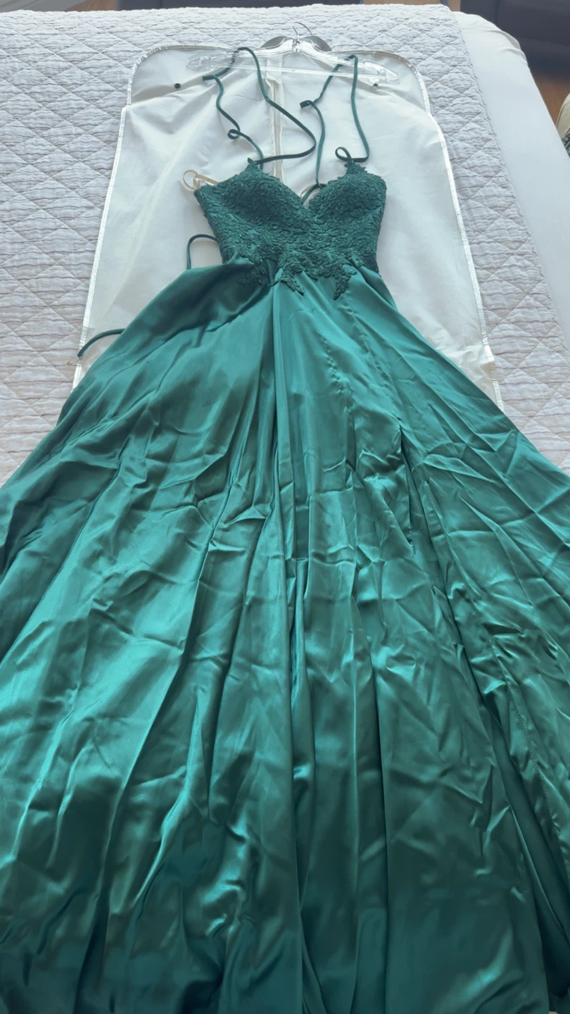 Emerald Green Lace Dress