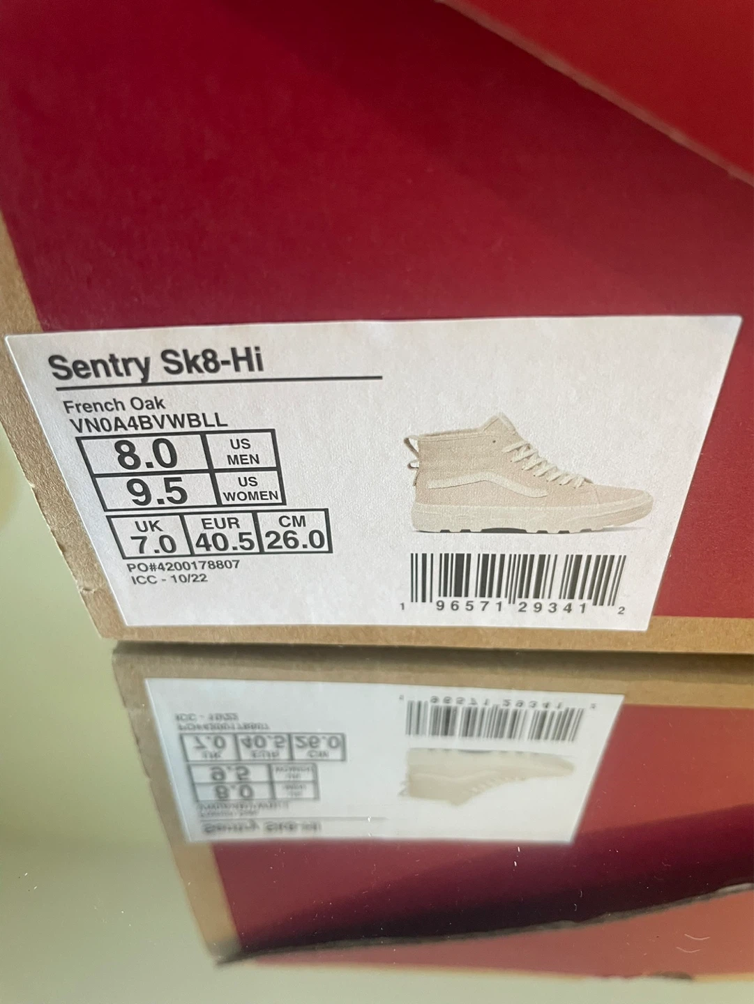 Vans Sentry Sk8-Hi French Oak Sneakers - Size 8 US Men - photo 2