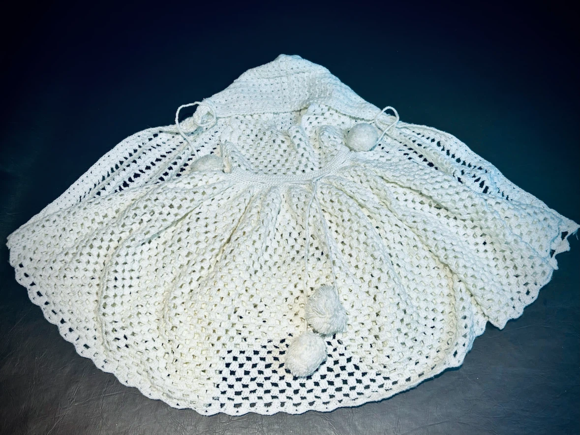 New Handmade Crocheted Baby Dress & Hooded Poncho - photo 5