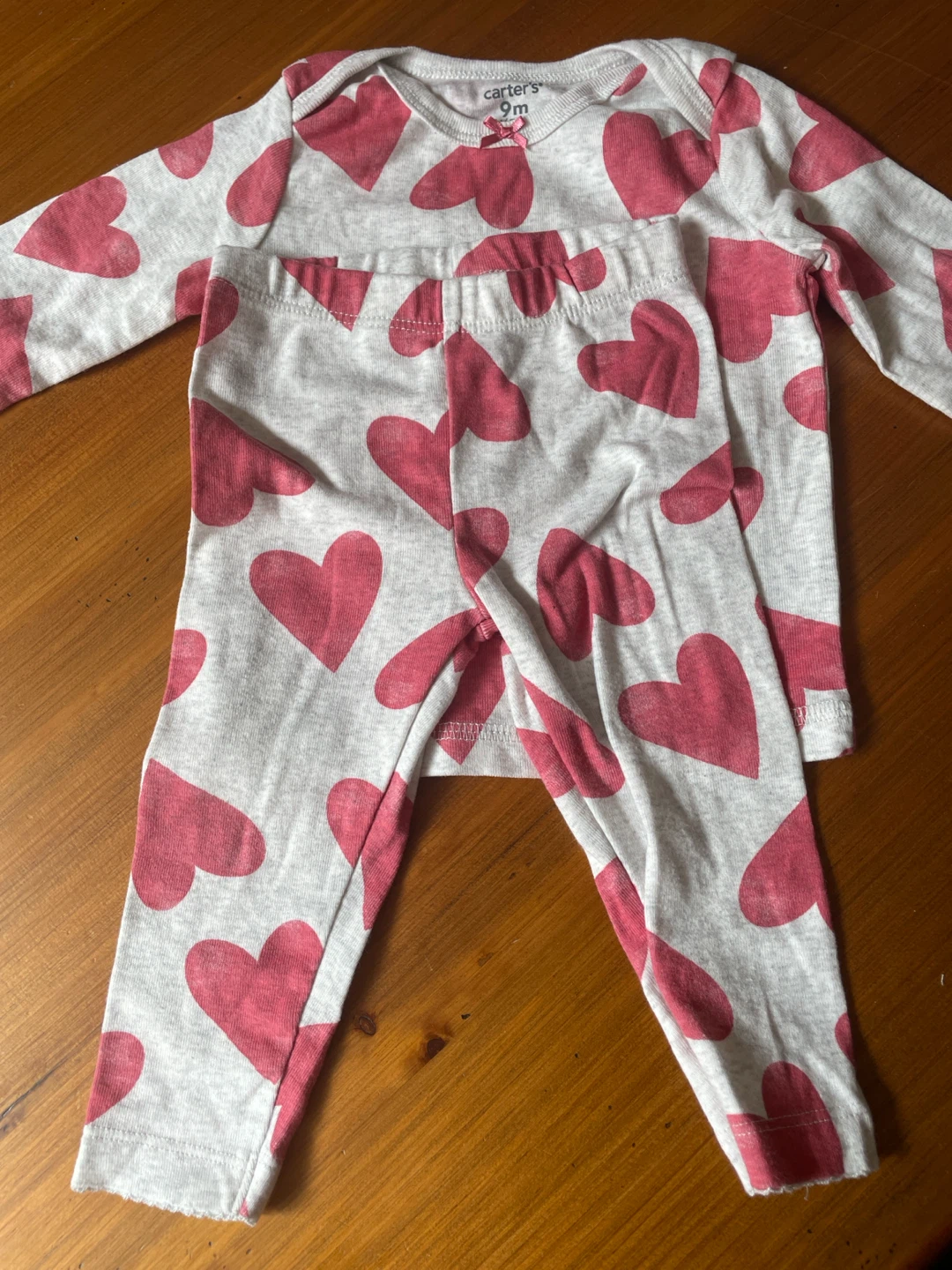 Carter's Baby Girl's Heart Pajama Set - 9 Months
