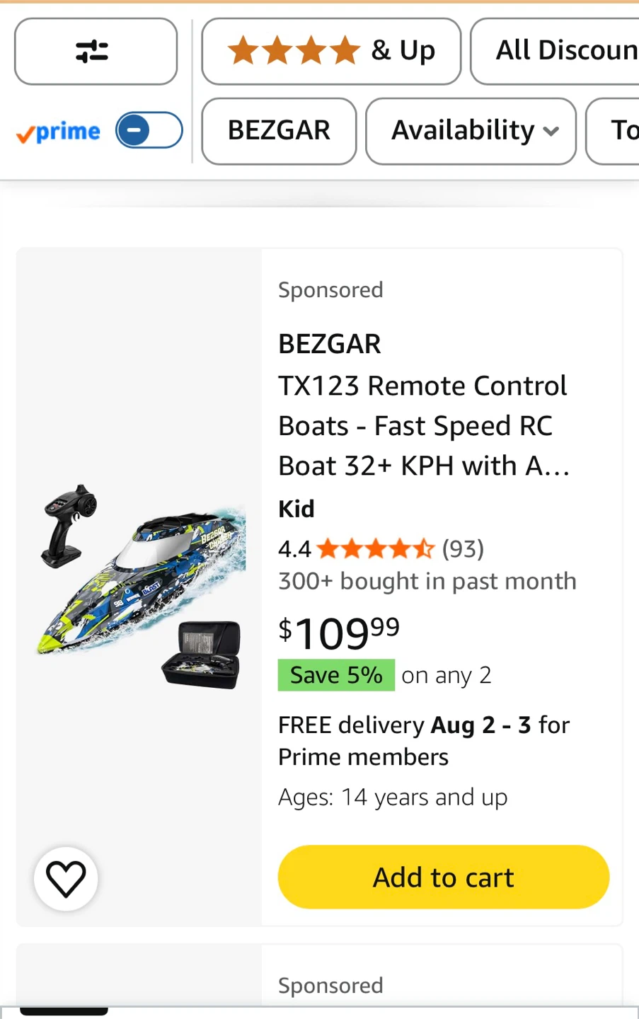 BEZGAR TX123 Remote Control Boat