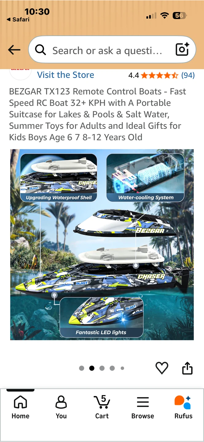 BEZGAR TX123 Remote Control Boat - photo 3