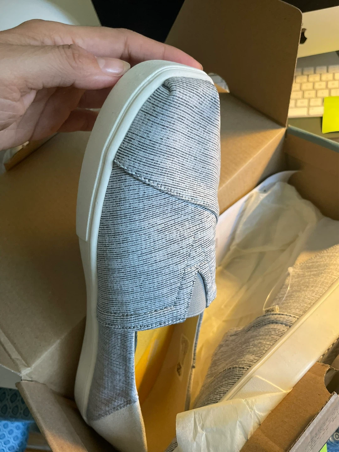 Men's Shoes TOMS Classic White Jersey Stripe Espadrille Shoes - photo 2