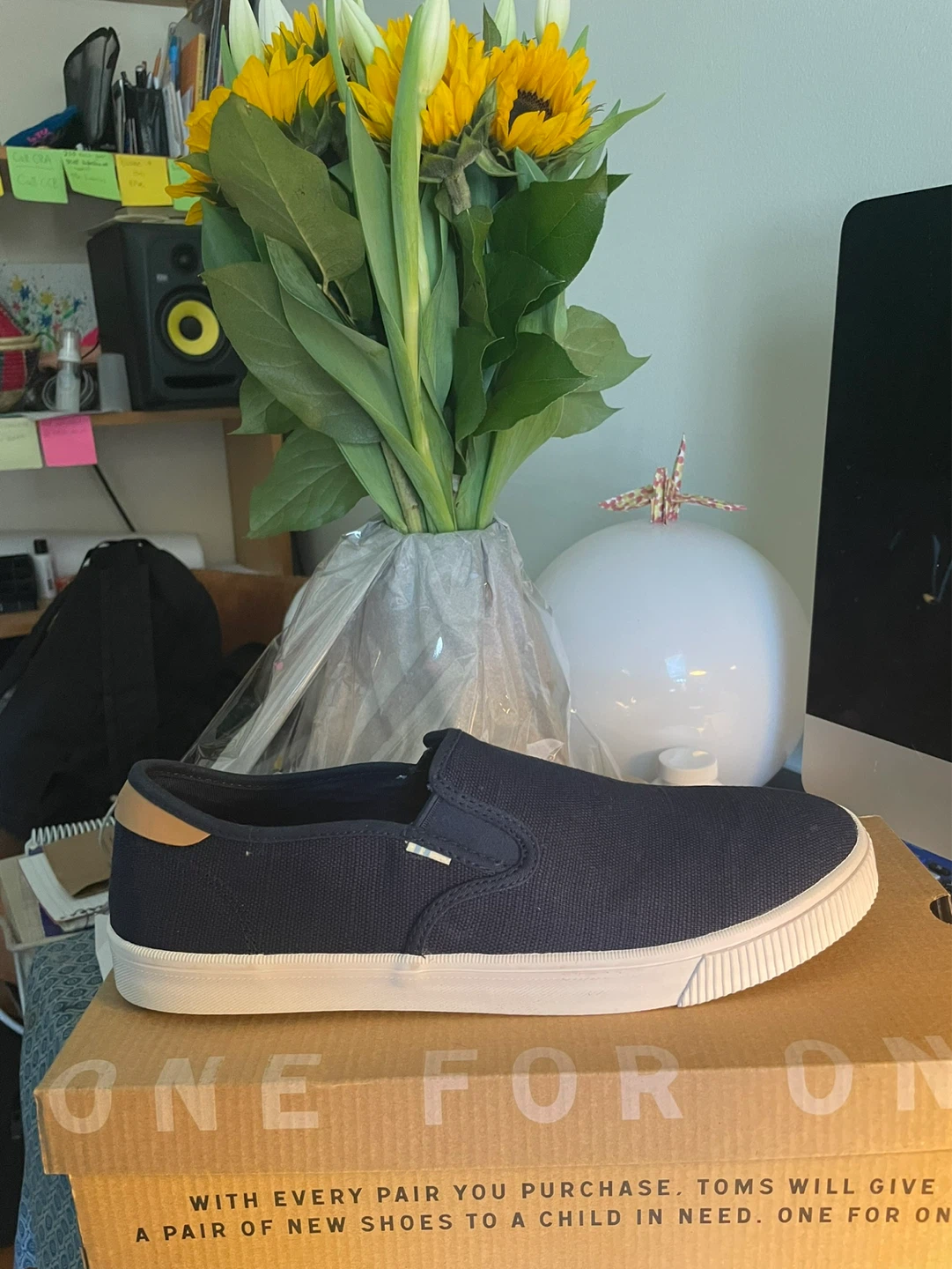 Men’s TOMS Avalon Dark Navy Chambray Men's Slip-Ons