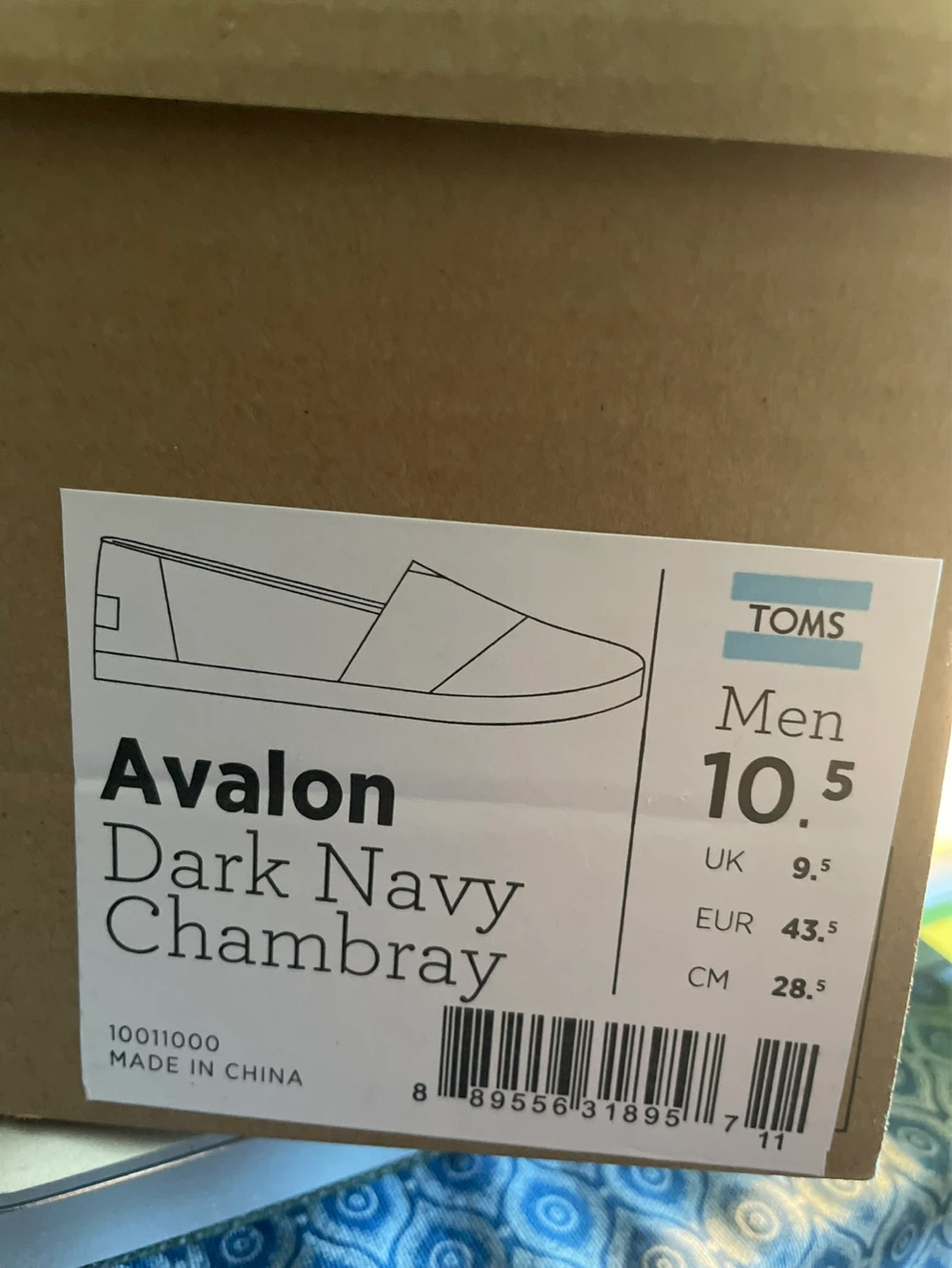 Men’s TOMS Avalon Dark Navy Chambray Men's Slip-Ons - photo 2