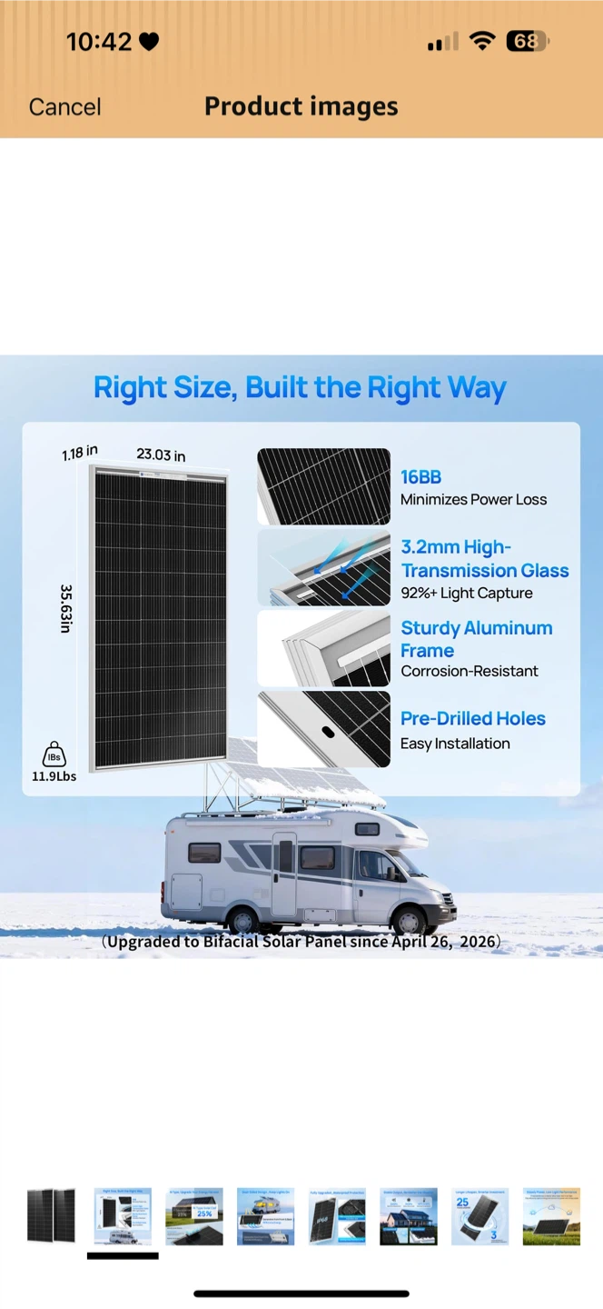 N-Type Solar Panel 100W 18V bifacial 2pcs - photo 2