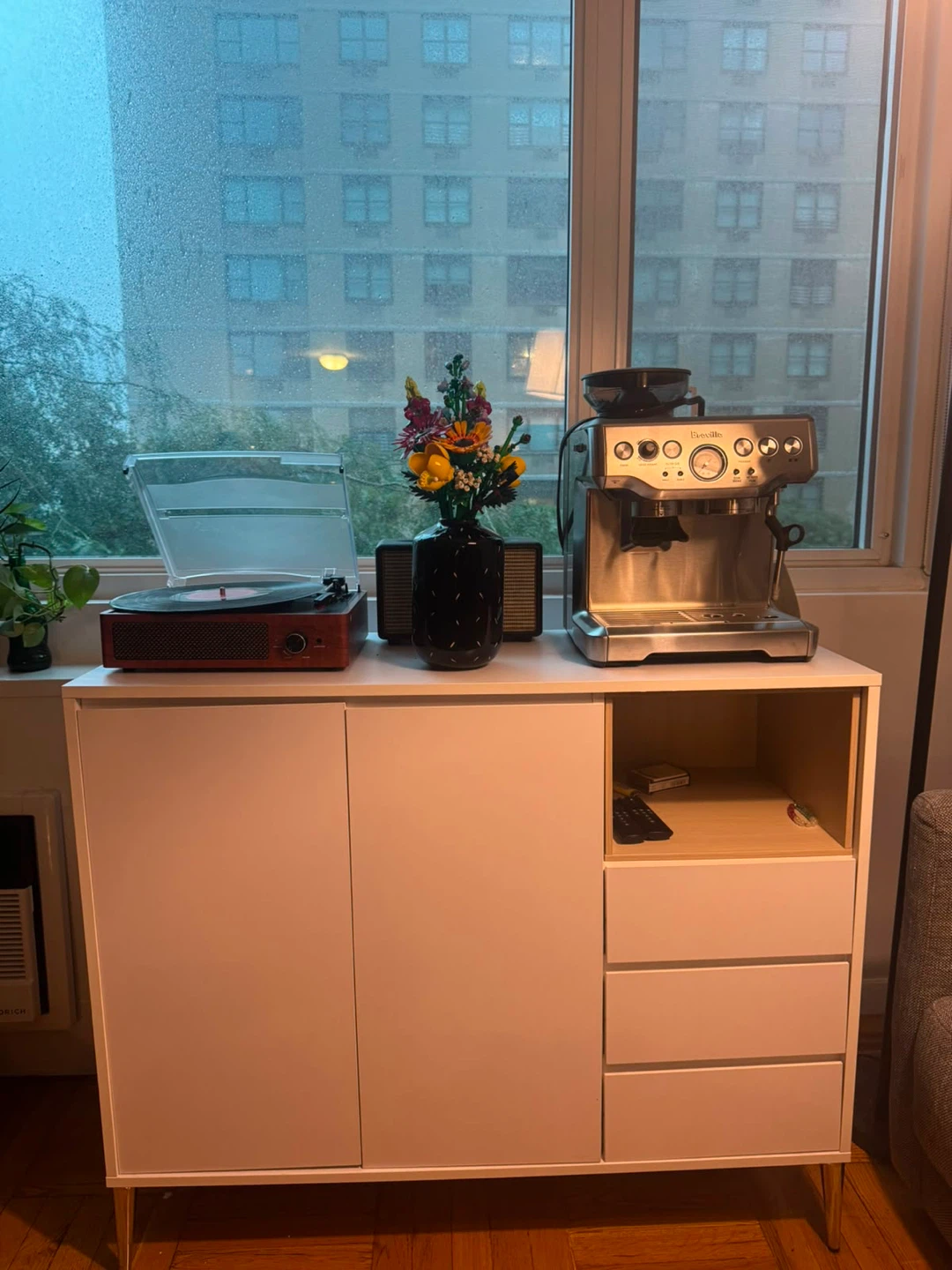 Coffee bar with storage