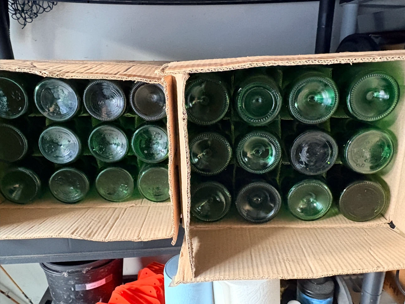 Green Glass Wine Bottles