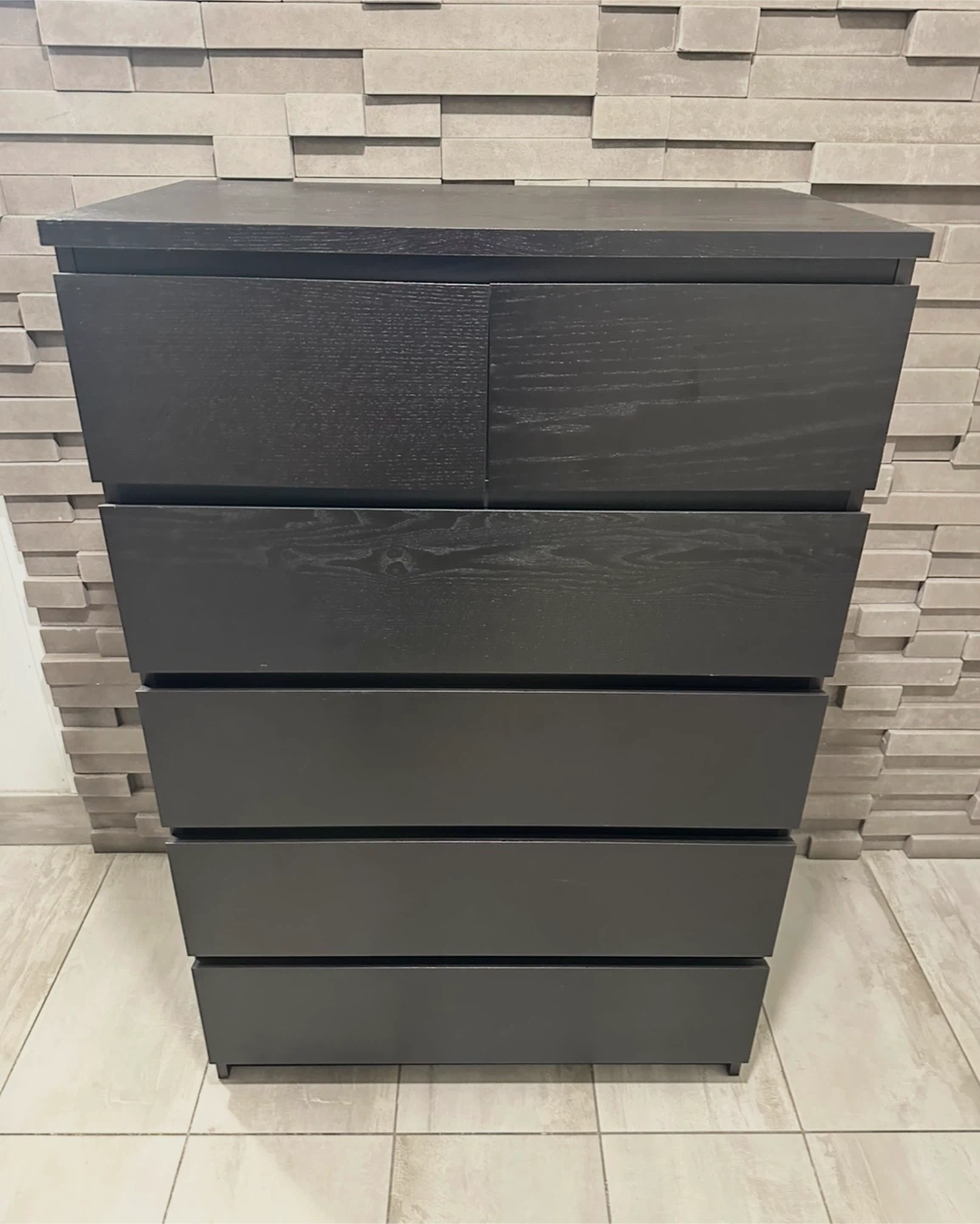Black 6-Drawer Dresser *Free Delivery