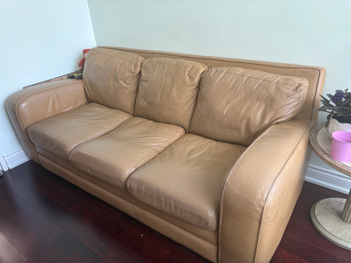 Tan Leather Sofa