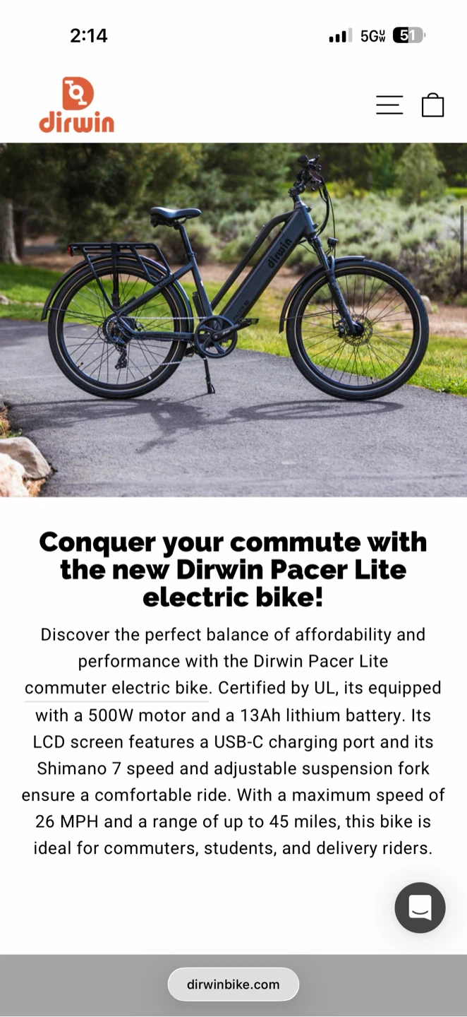 Dirwin Pacer Lite Electric Bike