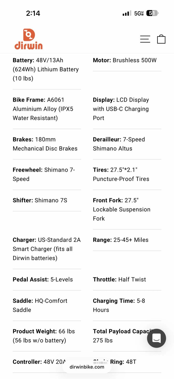 Dirwin Pacer Lite Electric Bike - photo 5
