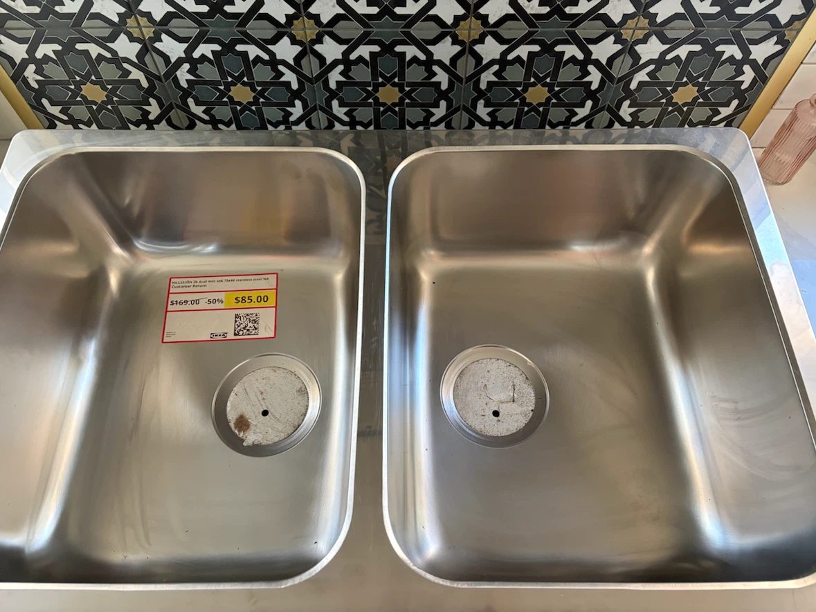 IKEA HALLSJÖN Dual Sink Stainless Steel