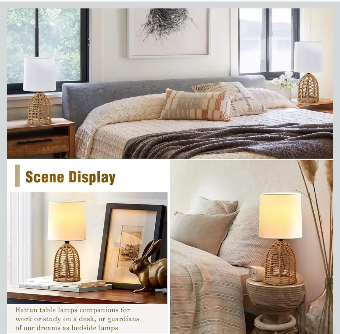 Rattan Table Lamps - 2 Pack - photo 5