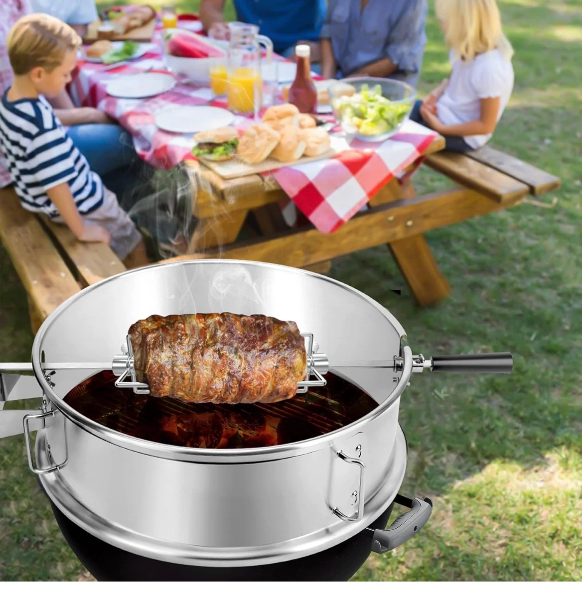 Rotisserie Kit with Pizza Peel and Stone - photo 4