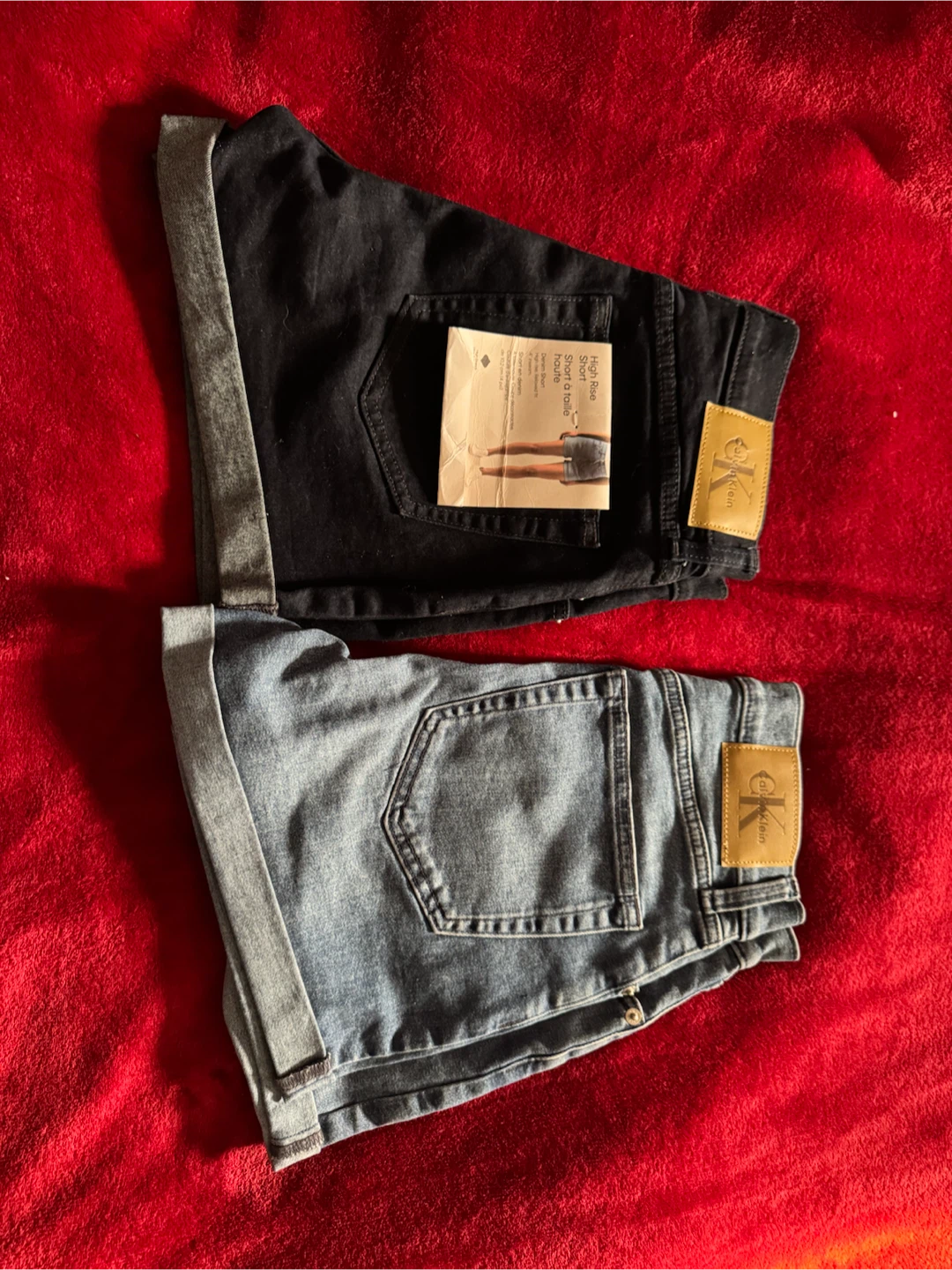 Calvin Klein Midi Shorts - Black & Blue Denim