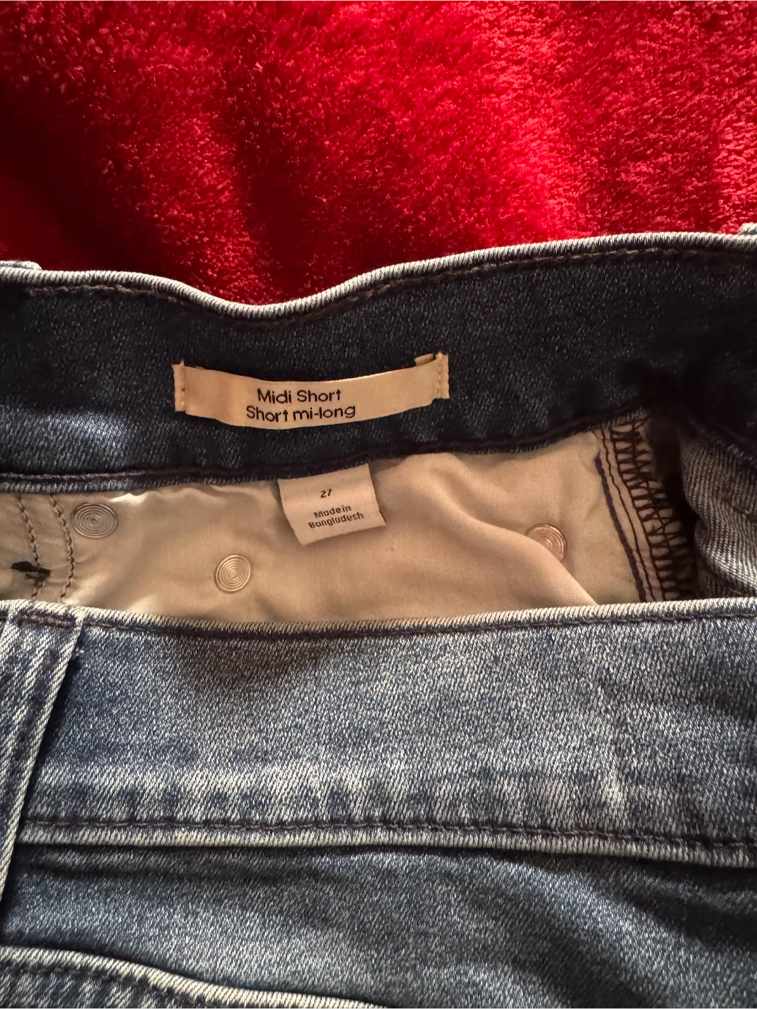 Calvin Klein Midi Shorts - Black & Blue Denim - photo 4