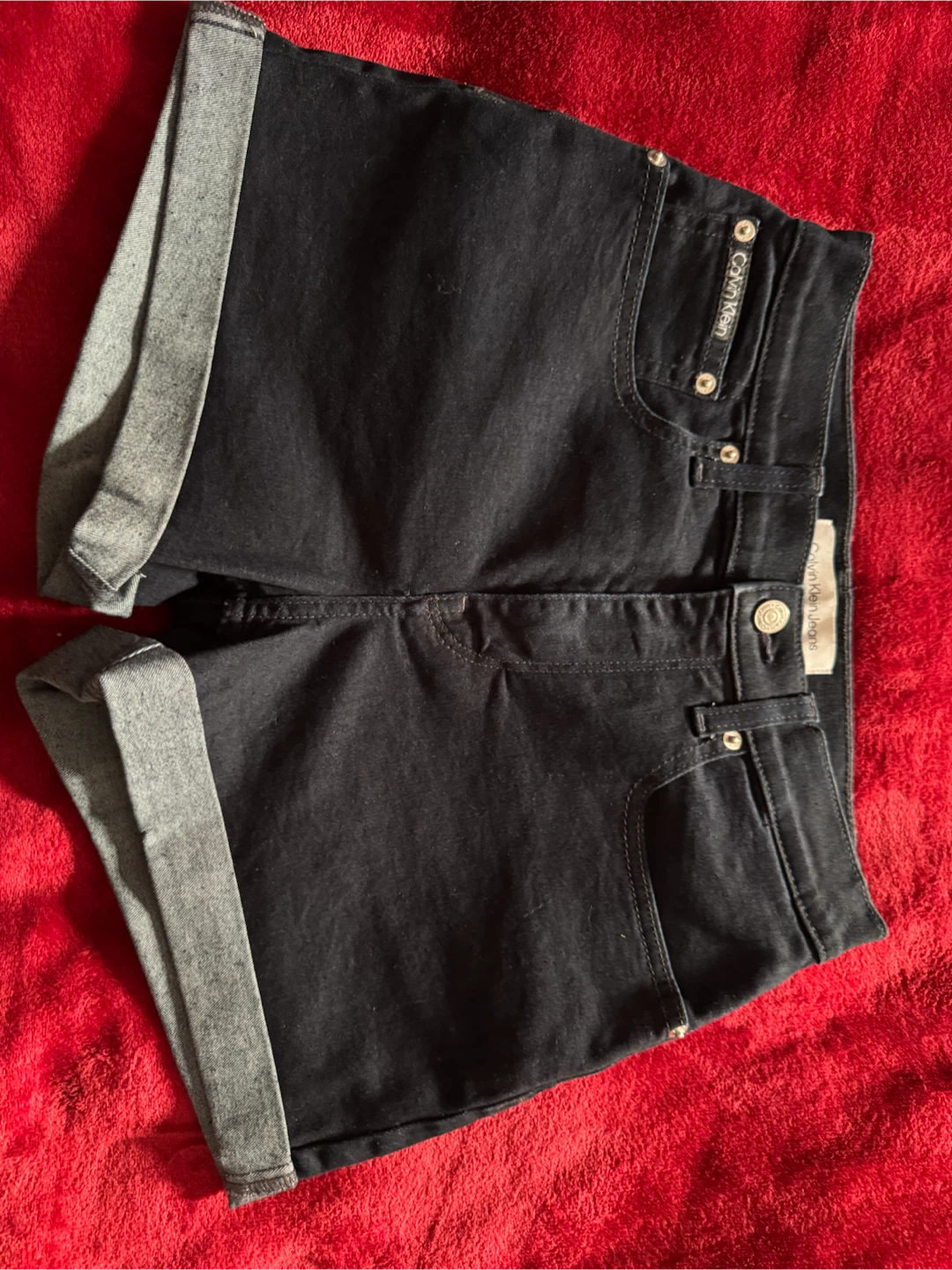 Calvin Klein Midi Shorts - Black & Blue Denim - photo 5